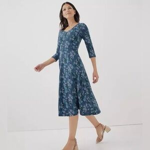 Pact Fit & Flare Midi Party Dress